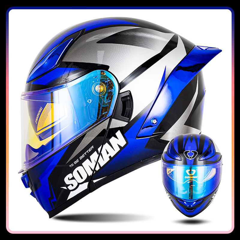 Helm Sepeda Motor Pria Helm Fl - Modular Flip Up Motorcycle Helmet Dot Approved ulasan dan harga