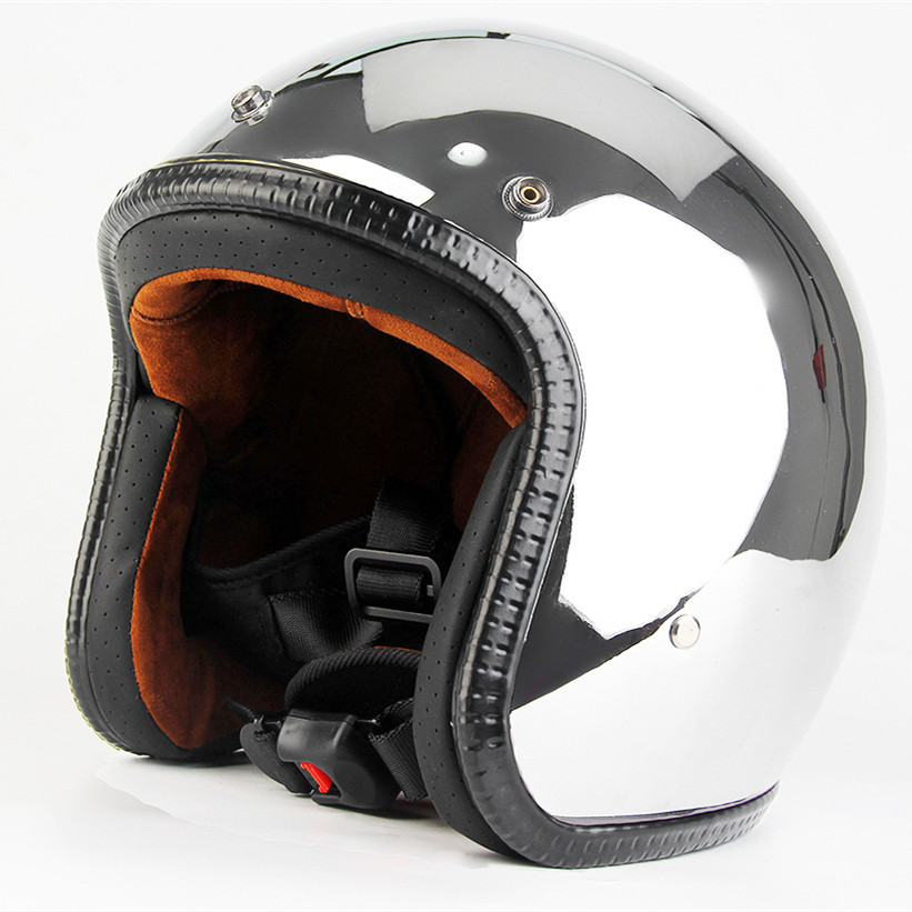 Helm Sepeda Motor Wajah Terbuk - Vintage Open Face Retro Helmet ulasan dan harga