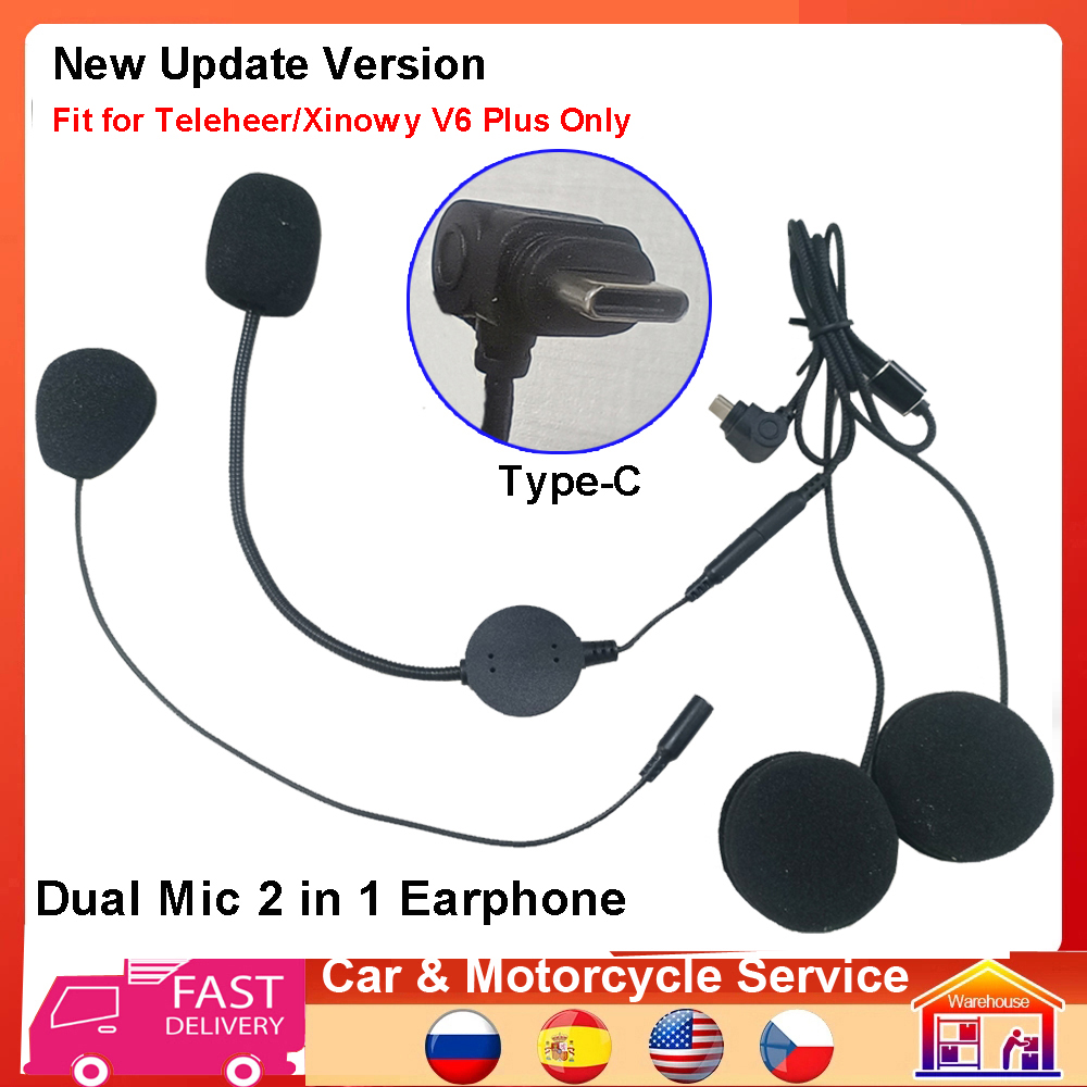 Speaker Earphone Tipe C 2 in 1 - Full Face Motorcycle Helmet With Bluetooth ulasan dan harga