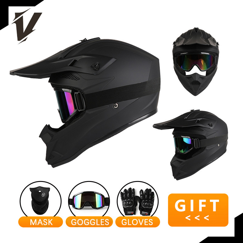 Set Helm Sepeda Motor Off Road - Off Road Motocross Helmet Goggles Set ulasan dan harga