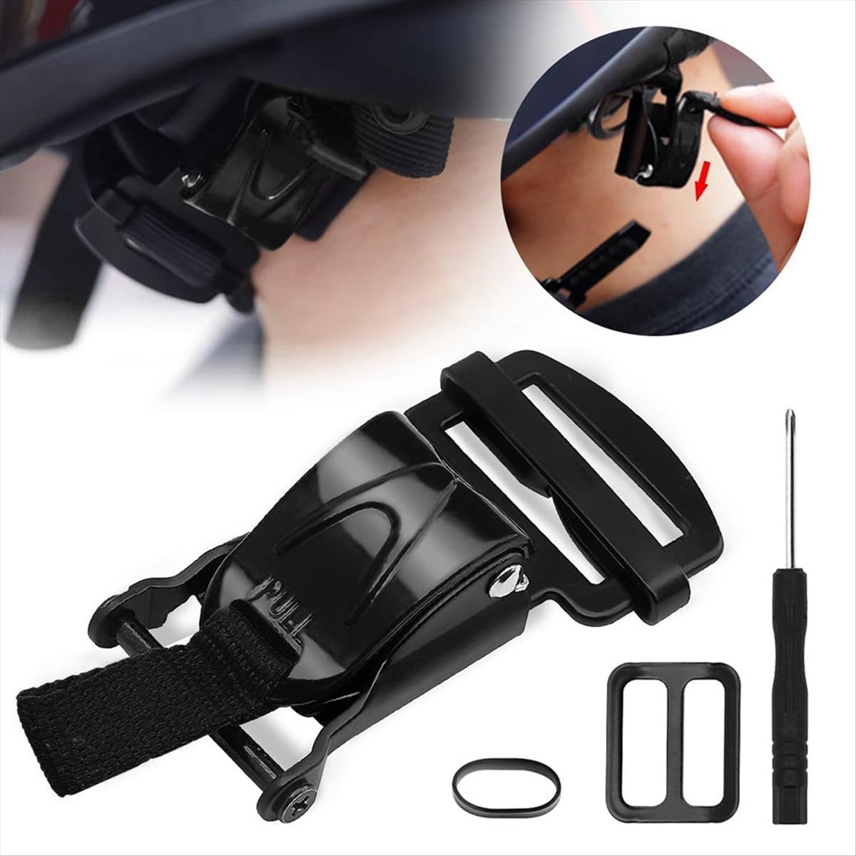 Kit Pengganti Gesper Lepas Cep - Quick Release Buckle Motorcycle Helmet ulasan dan harga