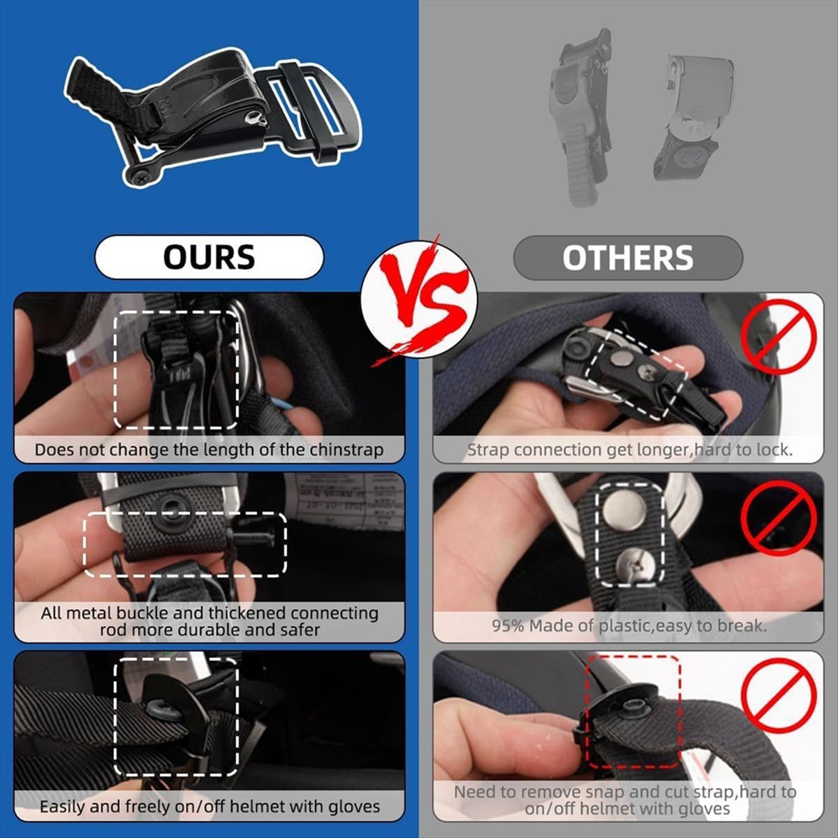 Kit Pengganti Gesper Lepas Cep - Quick Release Buckle Motorcycle Helmet ulasan dan harga