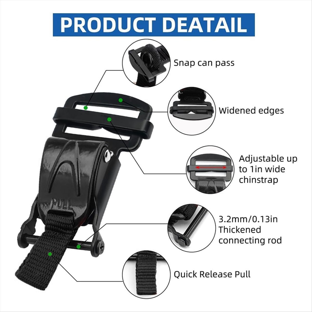 Kit Pengganti Gesper Lepas Cep - Quick Release Buckle Motorcycle Helmet ulasan dan harga