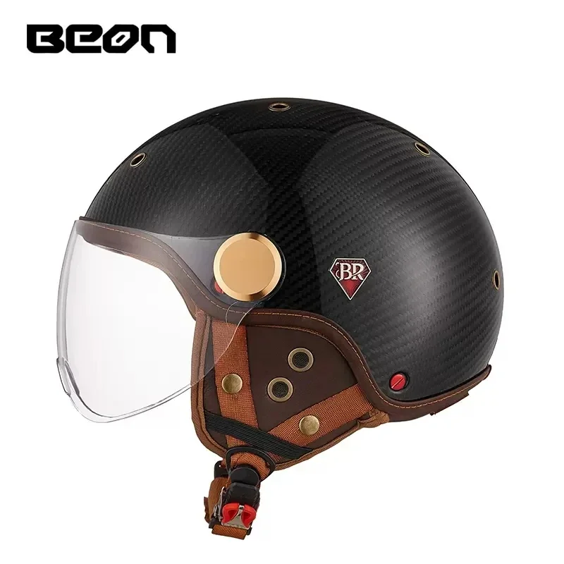 BEON BR13 Helm Setengah Wajah  - Vintage Open Face Retro Helmet ulasan dan harga