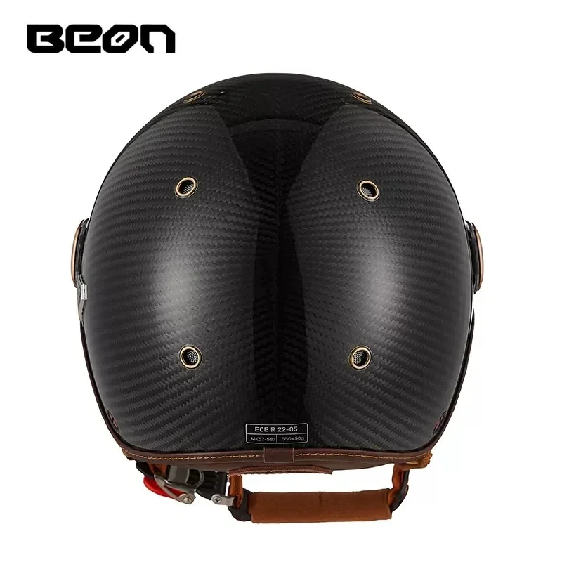 BEON BR13 Helm Setengah Wajah  - Vintage Open Face Retro Helmet ulasan dan harga