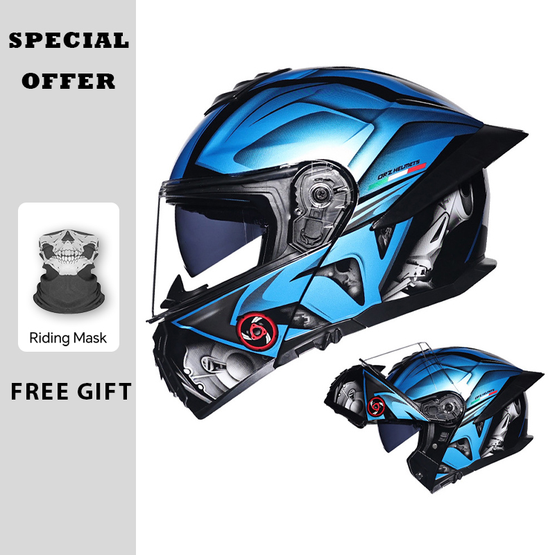 Helm Motor Flip Up Double Viso - Dual Visor Motorcycle Racing Helmet ulasan dan harga