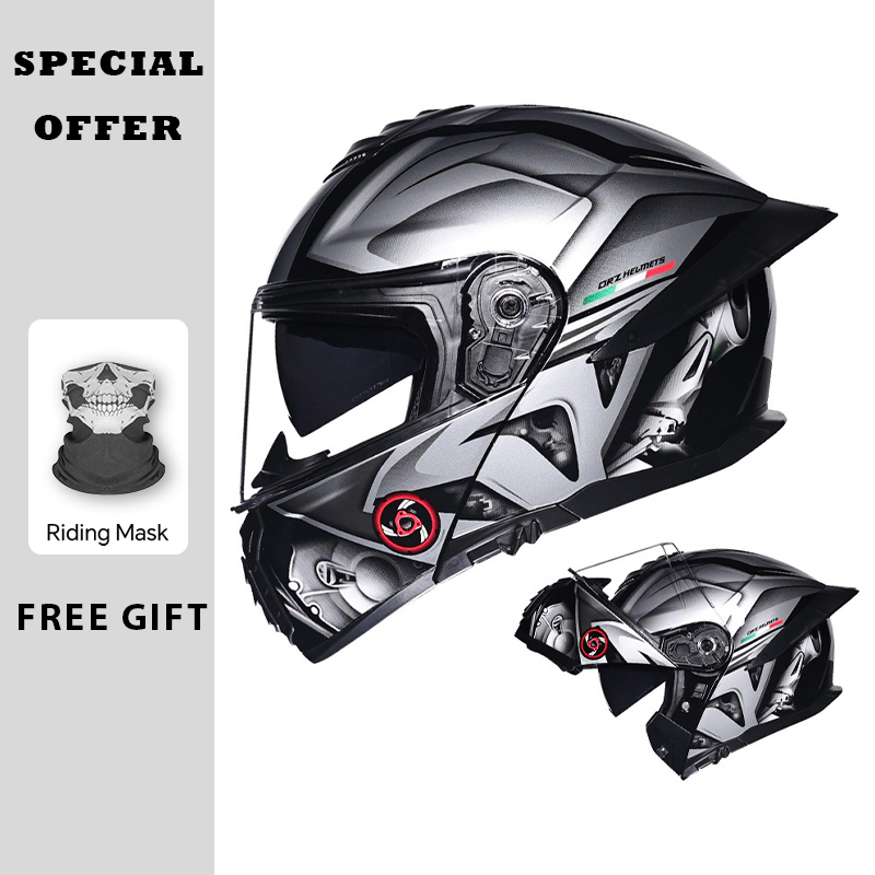 Helm Motor Flip Up Double Viso - Dual Visor Motorcycle Racing Helmet ulasan dan harga