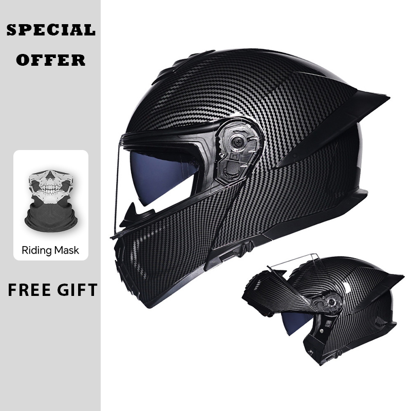 Helm Motor Flip Up Double Viso - Dual Visor Motorcycle Racing Helmet ulasan dan harga