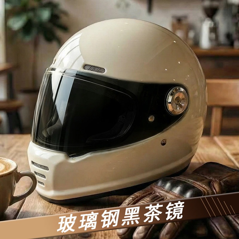 Helm Retro Serat Karbon untuk  - Carbon Fiber Lightweight Motorcycle Helmet ulasan dan harga