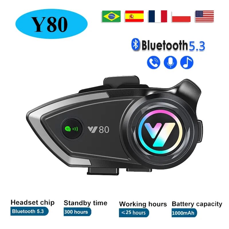 Y80 Headset Bluetooth helm mot - Full Face Motorcycle Helmet With Bluetooth ulasan dan harga