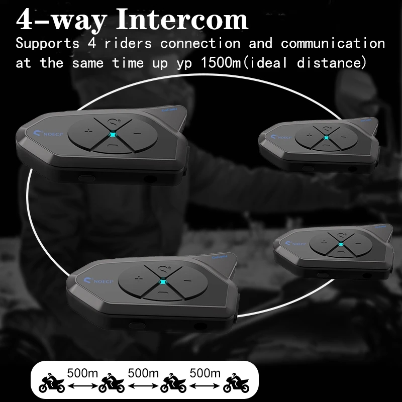 GOCOM4 helm interkom Bluetooth - Universal Motorcycle Helmet Intercom Headset ulasan dan harga