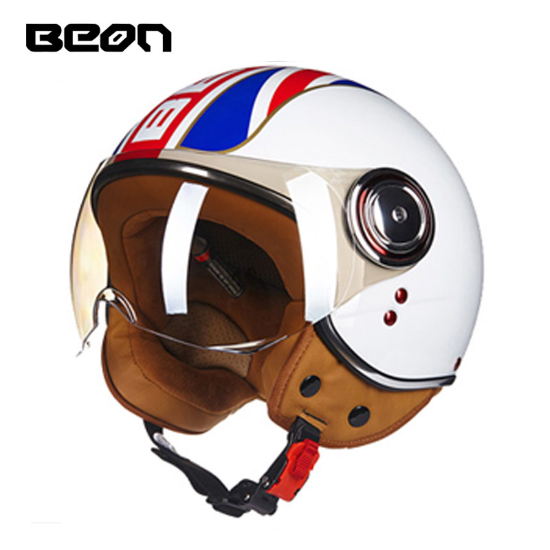 Helm Sepeda Motor Open Face Ca - Vintage Open Face Retro Helmet ulasan dan harga
