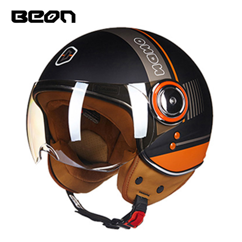 Helm Sepeda Motor Open Face Ca - Vintage Open Face Retro Helmet ulasan dan harga