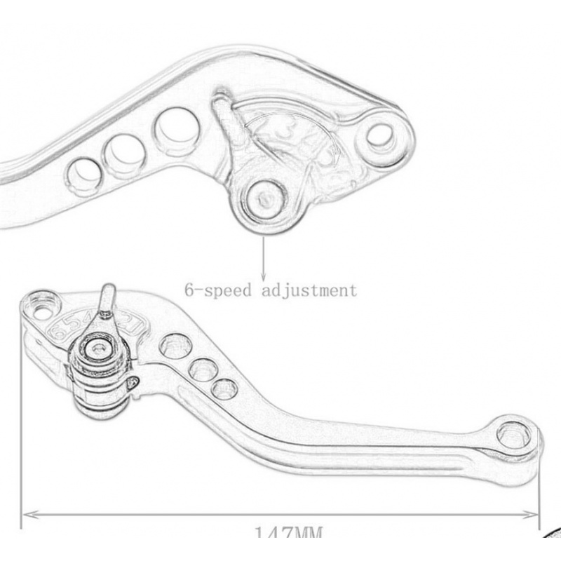 Tuas Rem Kopling Pendek Motor  - Cnc Aluminum Adjustable Brake Clutch Levers ulasan dan harga