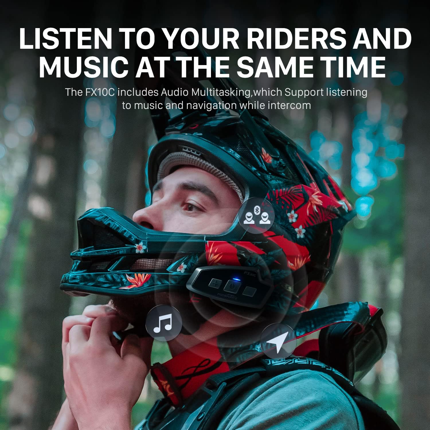 Fodsports Speaker sepeda motor - Universal Motorcycle Helmet Intercom Headset ulasan dan harga