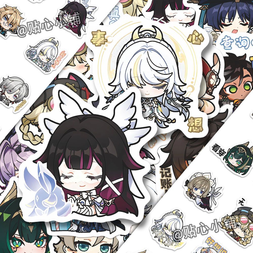 64 Buah Stiker Anime Genshin I - Motorcycle Helmets ulasan dan harga
