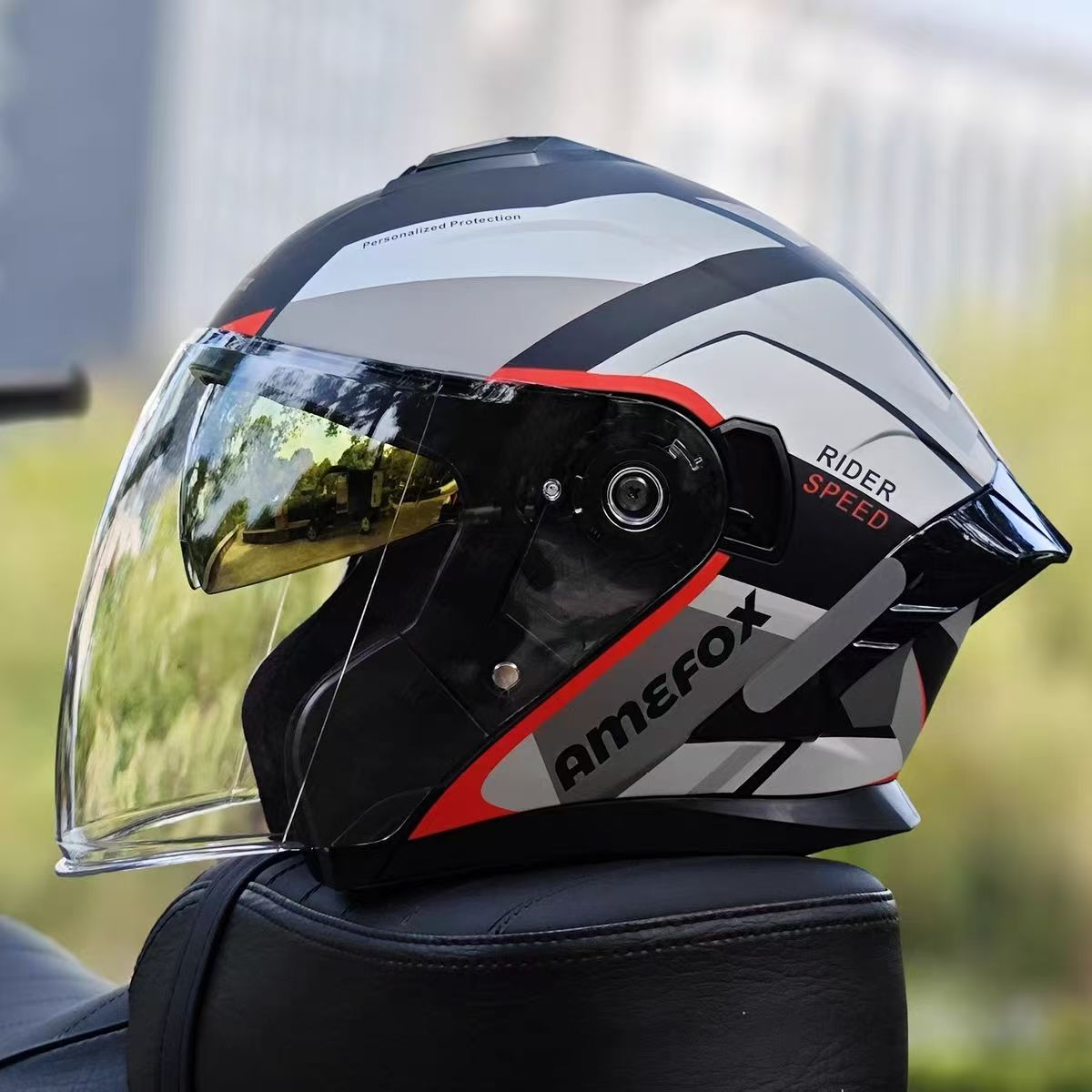 Helm Motor Gaya Jet 3/4 dengan - Motorcycle Helmet Inner Sun Visor Lens ulasan dan harga