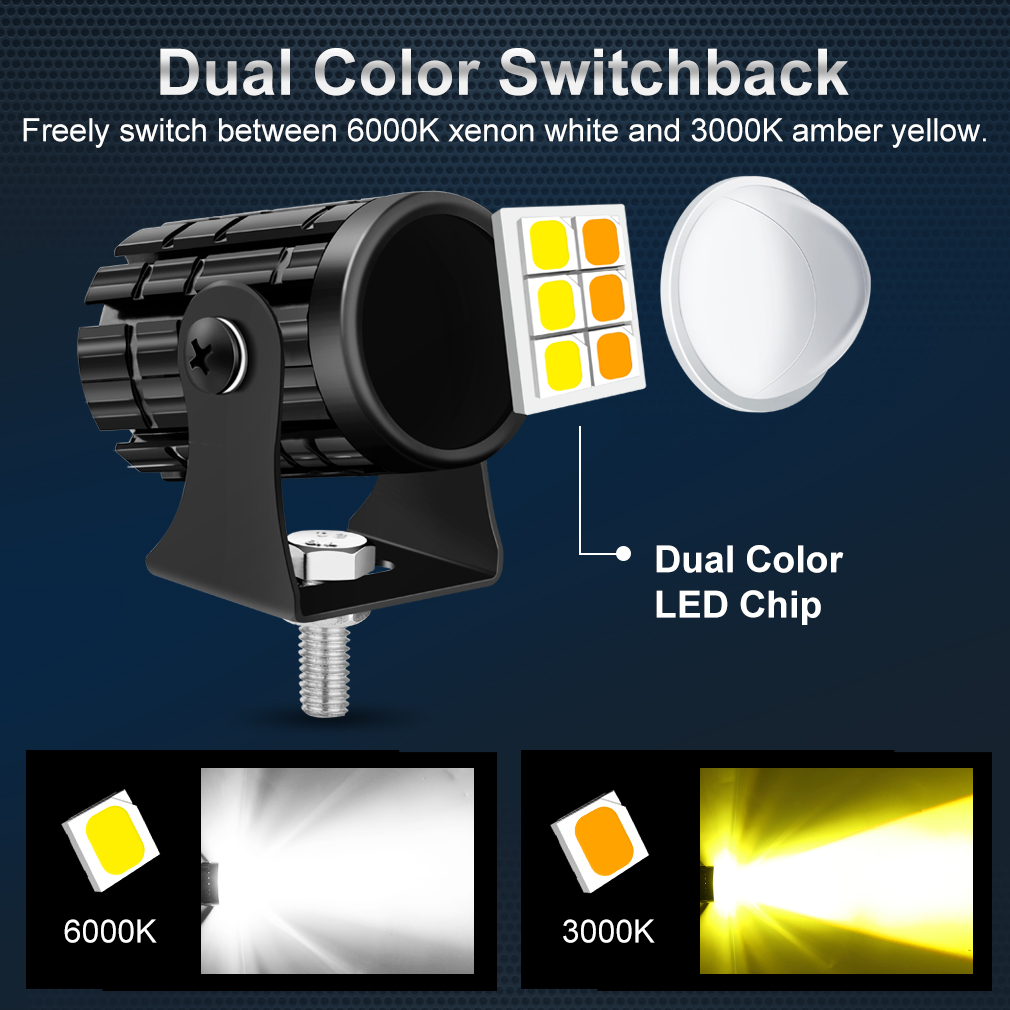 Lampu Depan LED Sepeda Motor U - Universal Motorcycle Led Headlight Projector ulasan dan harga