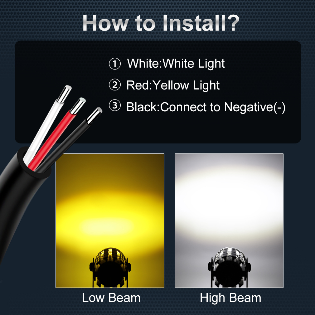 Lampu Depan LED Sepeda Motor U - Universal Motorcycle Led Headlight Projector ulasan dan harga